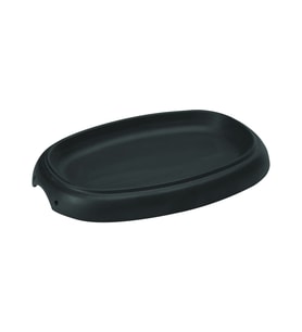 Lava Döküm Oval Fajita Tabağı Ölçü 26x19cm. (Siyah)