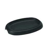 Lava Döküm Oval Fajita Tabağı Ölçü 26x19cm. (Siyah)