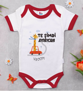 BK Kids Te Şimdi Tasarımlı Kırmızı Bebek Body Zıbın-1