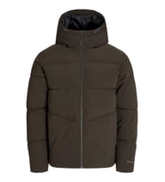 Jack & Jones JJGLOBAL Puffer Jacket  Kapüşonlu Kışlık Erkek Mont (Kahverengi)