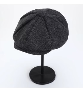 Ingiliz Kasket Dökümlü  Standart Kışlık Yün Peaky Blinders Kasket  Arkası Lastikli