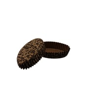 Cupcake Kalıbı Pet Kapsül Oval Harf Desenli Kek Kalıbı (100 Adet)