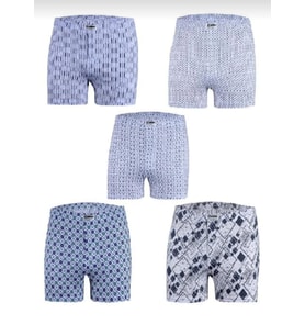 YILDIZ 35 ERKEK EMPRİME DESENLİ PENYE BOXER 6 ADET (Çok Renkli)