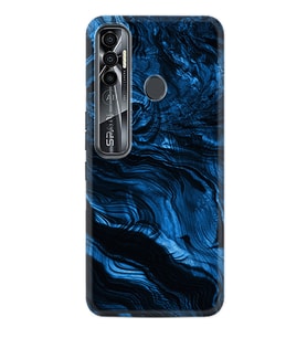 Tecno Spark 6 6 Go 8C 8 Pro 7 7 Spark 9 Pro Kılıf Desemli Silikon Blue MArble 1379