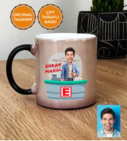 Kişiye Özel Karikatürlü Eczacı Hediye Kupa Bardak Sihirli Erkek Ezacıya Tıp Bayramı Hediyesi