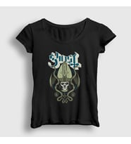 Presmono Kadın Siyah Snakes Ghost T-Shirt 52469tt