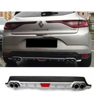 Renault Megane 4 HB Gri Difüzör Difizör Yuvarlak Egzoz Görünüm Kulaklı Tip
