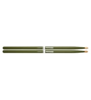 Promark TX5AW-GREEN 5A Hickory Wood Tip Baget (Yeşil)  Renkli Kaplama - Görsel Şov - Ahşap Uç