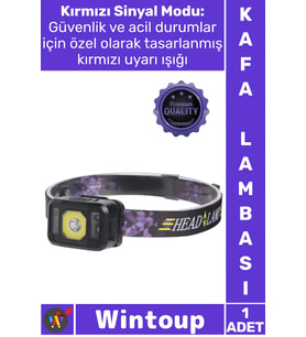 #KafaLambası Güçlü Powerled SMD Dış Mekan Av Kamp Fener Pratik Sensörlü Sinyalli Şarjlı Kafa Lambası