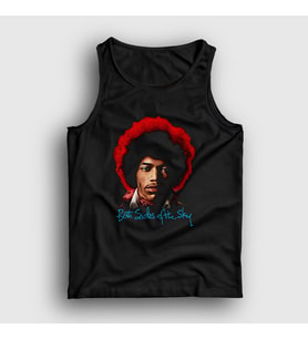 Presmono Unisex Siyah Both Side Of The Sky Jimi Hendrix Atlet 302148tt