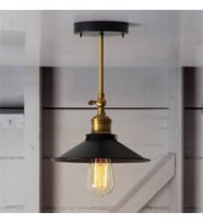 RİOLİGHT RETROESKİTME MAFSALLI HAREKETLİ BAŞLIK PLOFONYER AVİZE ŞAPKA ÇAPI:22CM (Siyah)