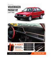 VOLKSWAGEN PASSAT B2 (1980-1988) Uyumlu Torpido Örtüsü Torpido Kılıfı - Siyah Bej