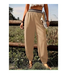 Kadın Yüksek Bel Beli Lastikli Dökümlü Ve Beli şeritli Pera Pantolon