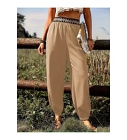 Kadın Yüksek Bel Beli Lastikli Dökümlü Ve Beli şeritli Pera Pantolon