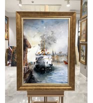 Altın Paspartulu Çerçeveli Tablo C628 (Gold)