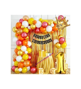 Çıtıpıtıstore Lüks Kral Taçlı 1 Yaş Balon Seti