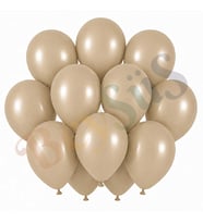 Deniz Kumu Renk Lateks Retro Balon (30 cm) - 12 Adet