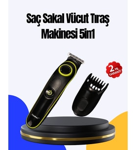Mey İthalat® 5 Başlıklı Çok Fonksiyonlu Saç Kesme ve Sakal Düzeltme Makinesi Erkek Bakım Aleti
