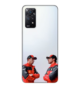 Redmi Note 11 Pro Uyumlu Carlos Sainz ve Charles Leclerc Formula 1 Desenli Şeffaf Kılıfı