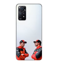 Redmi Note 11 Pro Uyumlu Carlos Sainz ve Charles Leclerc Formula 1 Desenli Şeffaf Kılıfı