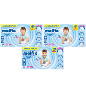 Molfix Bebek Bezi Beden:5 (11-18KG) Junior 300 Adet Mega Aylık Fırsat Pk