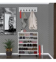 Kenzlife ayakkabılık çapula6 byz 98*080*30 kapaksız 6 raflı 24 çift ayakkabı kapasitesi