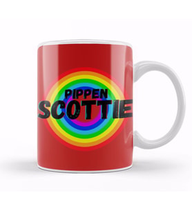 Scottie Pippen   Basketball gifts Vintage Retro Rainbow Quotes For BOYS AND Dad Kupa Bardak Porselen