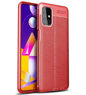 Durukar® Samsung Galaxy M31S Kılıf Auto Focus Kapak - Kırmızı