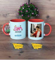 Öğretmenler Günü Hediyesi Kupa Bardak Turuncu Fotoğraflı Canım Öğretmenim