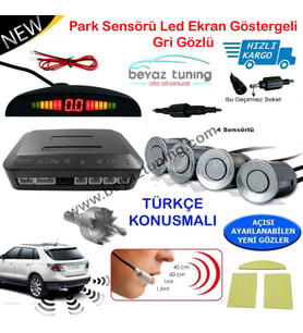 Park Sensörü Led Ekranlı Türkçe Konuşmalı Gri