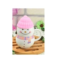 Kardan Adam Kupa Silikon Kapaklı (Pembe)