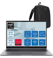 Asus Expertbook P3 PM3406CKA Ryzen Aı 7-350 96GB Ddr5 512GB SSD Radeon 860M 14.0-Inch, Wuxga (1920 x 1200) 300NITS Freedos Taşınabilir Bilgisayar PM3406CKAF27+ZETTAÇANTA
