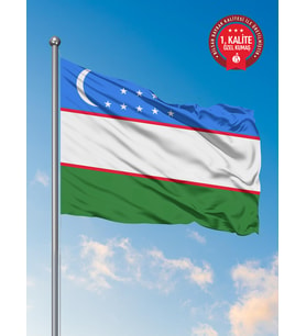 Özbekistan Ülke Bayrağı 70 x 105 cm - Raşel Kumaş 1. Kalite
