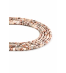 Jasper Doğal Taş Parlak Silindir Kesim 4x4mm Dizi [AA]