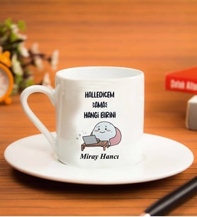 Kişiye Özel Halledicem Tasarımlı Kahve Fincanı