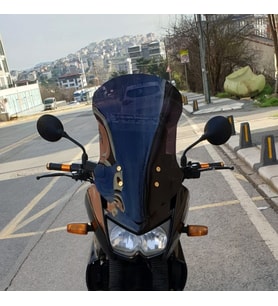 MOTOCAM Kawasaki KLE 500 Ön Cam 2005-2008 Model 58cm Siyah Renkli 4mm UZUN