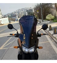MOTOCAM Kawasaki KLE 500 Ön Cam 2005-2008 Model 58cm Siyah Renkli 4mm UZUN