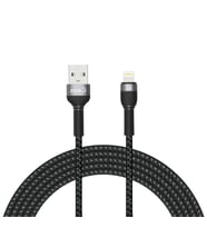 Apple iPhone ve iPad Cihazlar için 3 Metre Hızlı şarj ve Data Veri Aktarımı İçin Lightning USB Kablo (Siyah)
