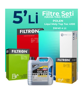 Filtron Fiat Idea 1.3 Dizel Filtre Bakım Seti Liqui Moly Motor Yağlı (2004-2010) 5 Li
