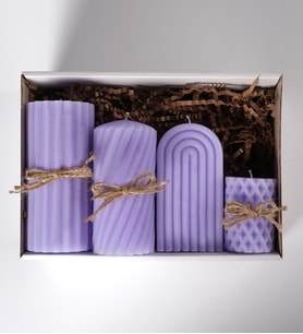 Ng Gifts Dekoratif 4'lü Lila Mum Seti