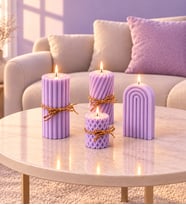 Ng Gifts Dekoratif 4'lü Lila Mum Seti
