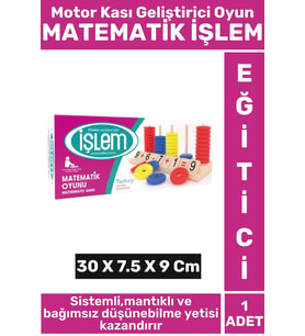 Premium Matematik Öğrenim Mantıklı Düşünme Motor Kasları Geliştirici Eğlenceli MATEMATİK İŞLEM OYUNU