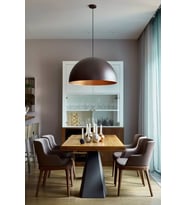 RİOLİGHT MODERN SİYAH İÇİ BAKIR TEKLİ METAL SARKIT AVİZE ÇAP:40CM