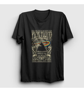 Presmono Unisex Siyah Carnegie Hall Pink Floyd T-Shirt 348520tt