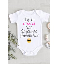 Unisex Bebek Beyaz Organik Baskılı Zıbın Body
