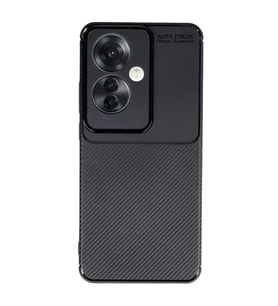 Oppo Reno 11f Kılıf Auto Focus Karbon Kapak - Siyah