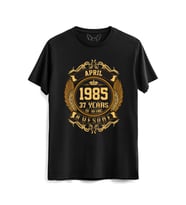 Vintage Gold Awesome Series April 1985 Siyah Tshirt