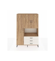 Hyperion Dolap 6 Raflı 3 Çekmeceli 3 Kapaklı 132x44x195 Çam-Çam/Aytaşı
