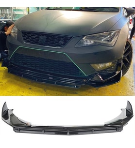 Seat Leon Mk3 Ön Lip Parlak Siyah 3 Prç Brabus Kırılmaya Dayanıklı ABS
