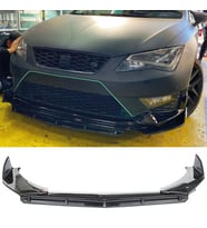 Seat Leon Mk3 Ön Lip Parlak Siyah 3 Prç Brabus Kırılmaya Dayanıklı ABS
